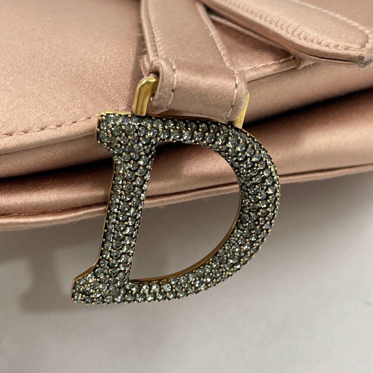 Dior Saddle Mini Silk Pink with crystals 9