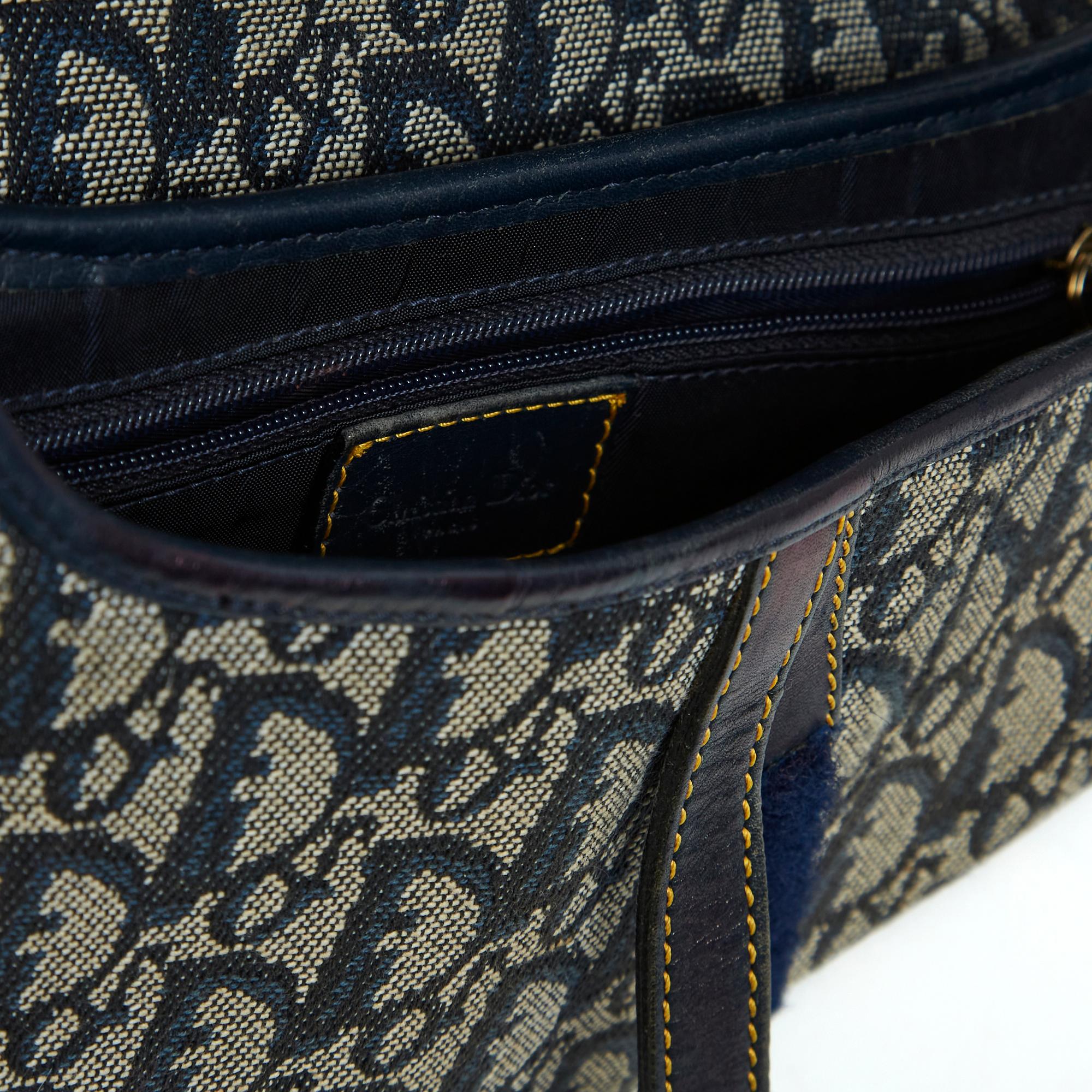 Women's or Men's Dior Saddle Oblique Blue For Sale