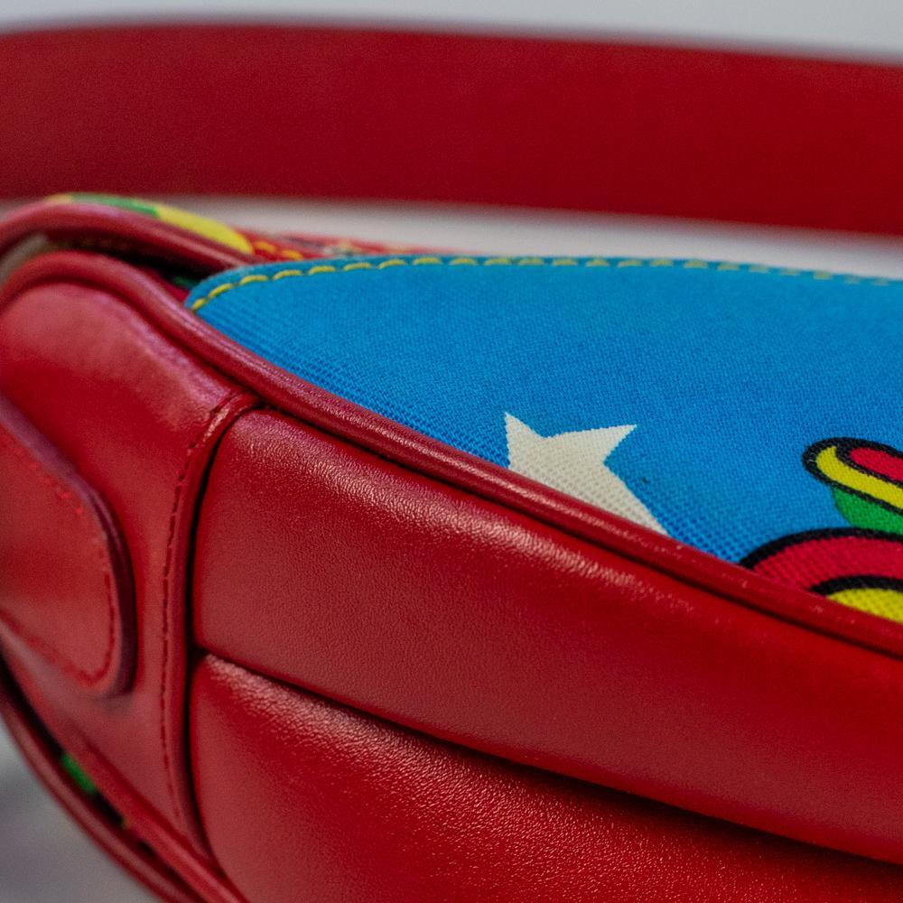 Borsa a tracolla DIOR Saddle in cotone rosso 6