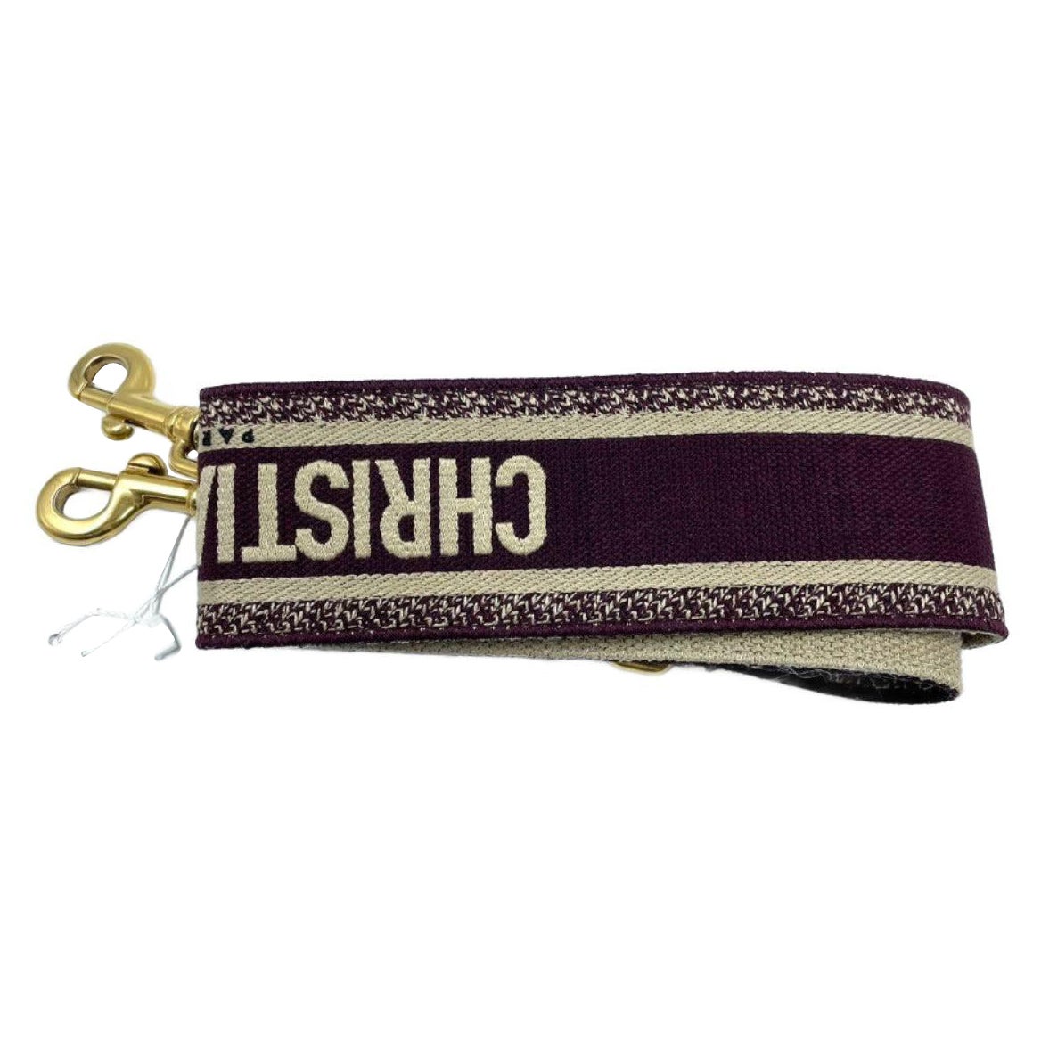 Dior Saddle Strap toile marron avec logo Dior en vente