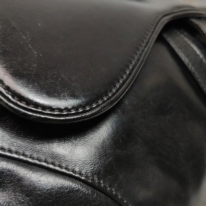 Dior Saddle Vintage 2000 Goatskin Leather Black with Gold Hardware 6
