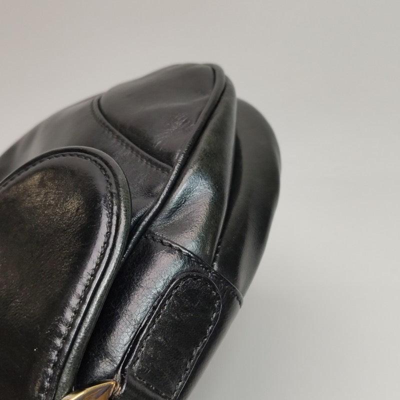 Dior Saddle Vintage 2000 Goatskin Leather Black with Gold Hardware 8