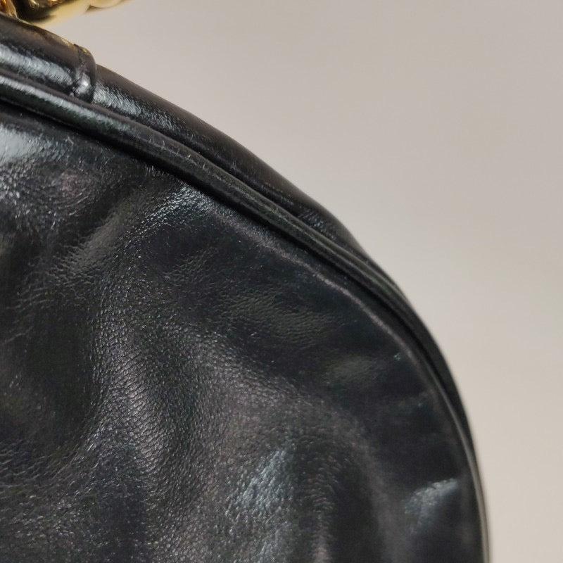 Dior Saddle Vintage 2000 Goatskin Leather Black with Gold Hardware 5