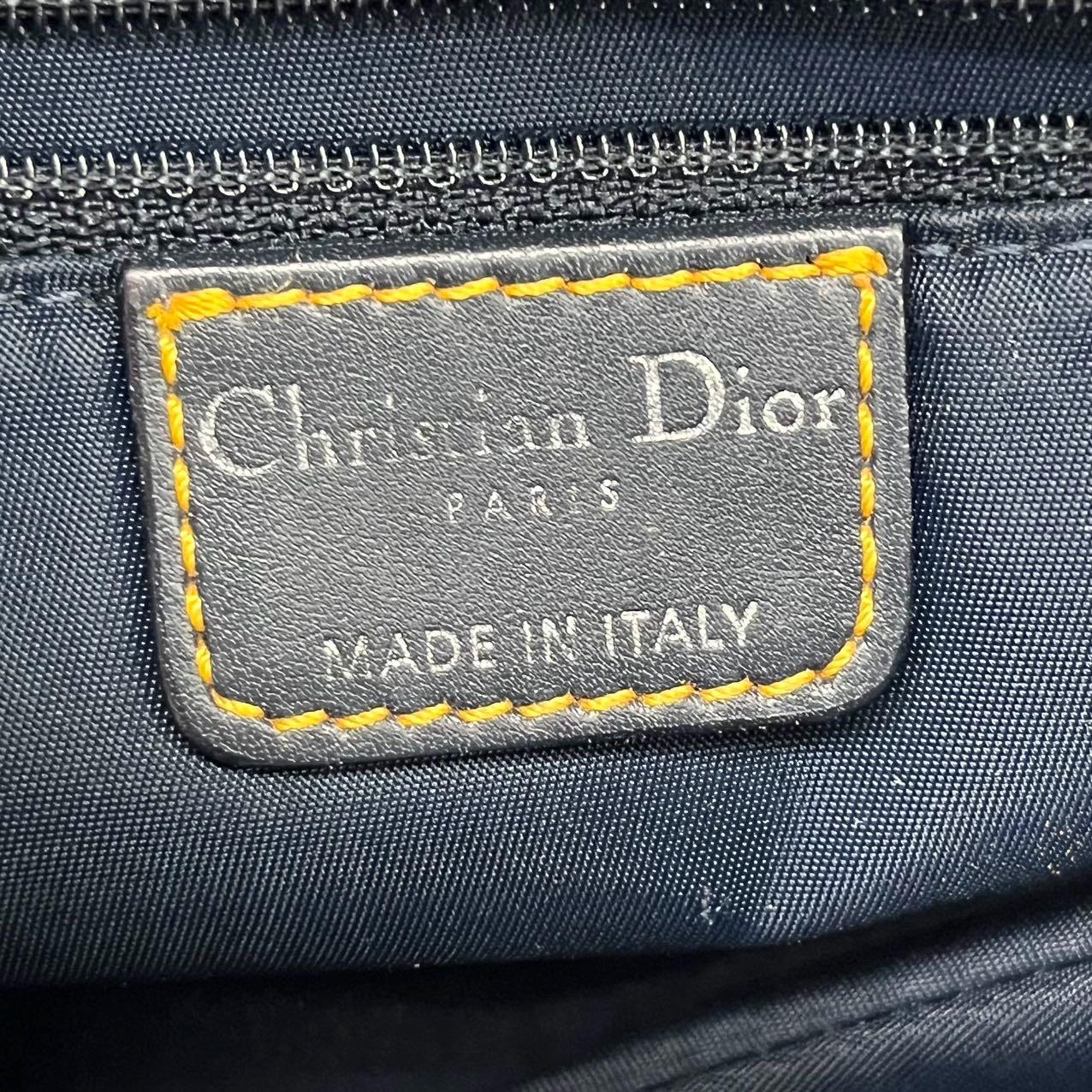 Dior Saddle Vintage Black Oblique Shoulder Bag Silver Hardware For Sale 1