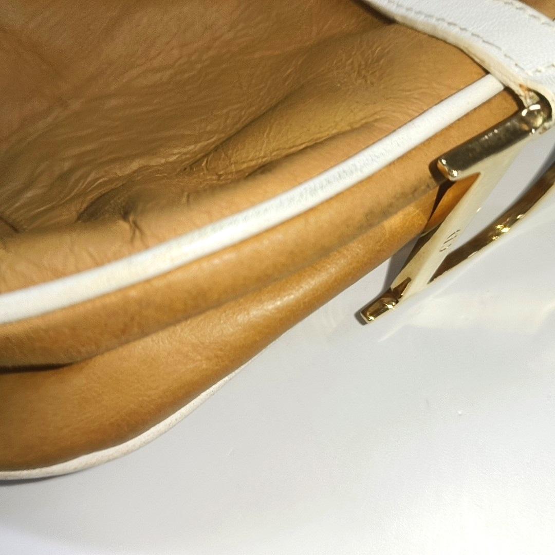 Dior Saddle Vintage Brown Leder und Seide Innenraum Umhängetasche im Angebot 6