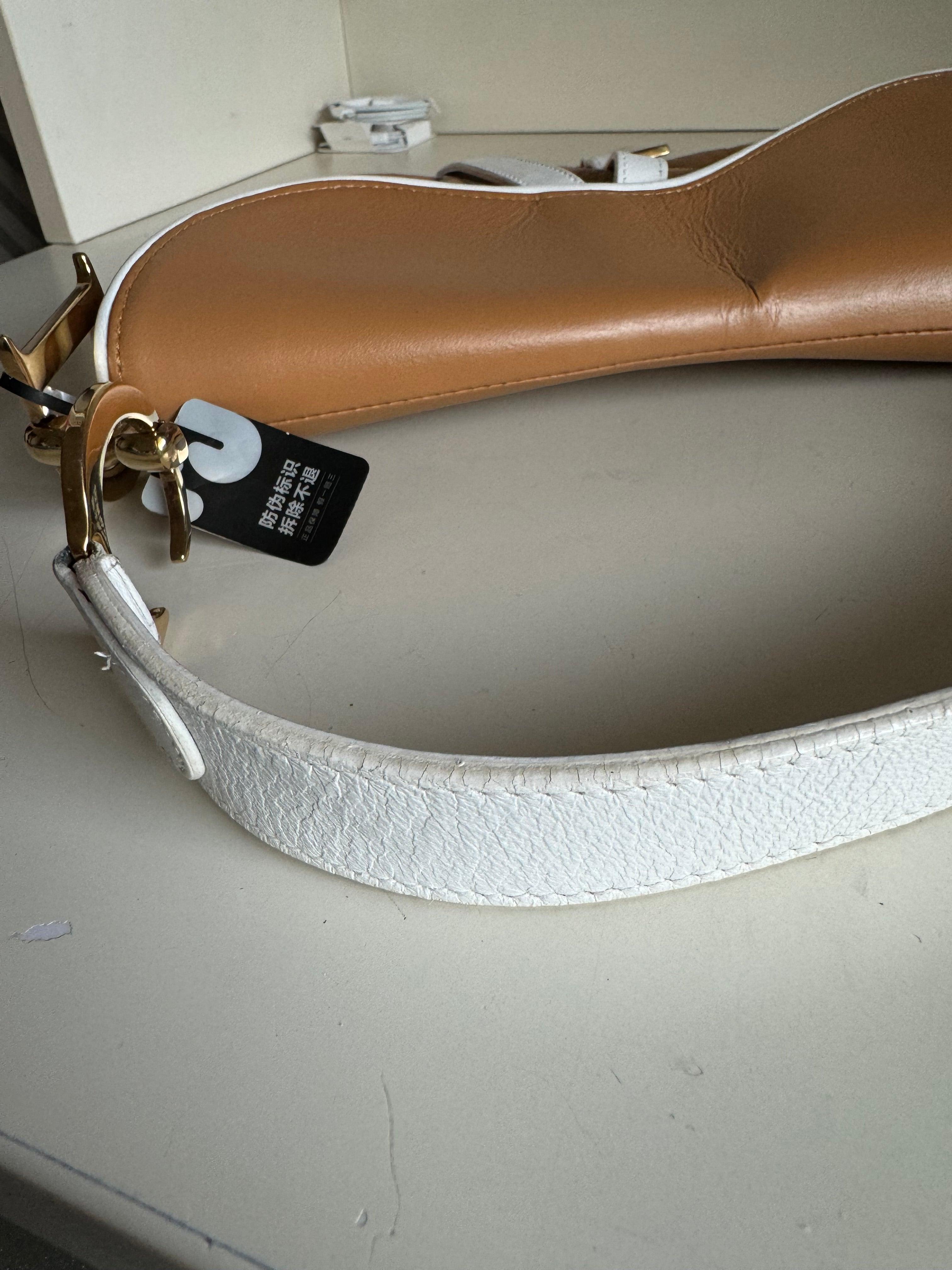 Dior Saddle Vintage Brown Leder und Seide Innenraum Umhängetasche im Angebot 15