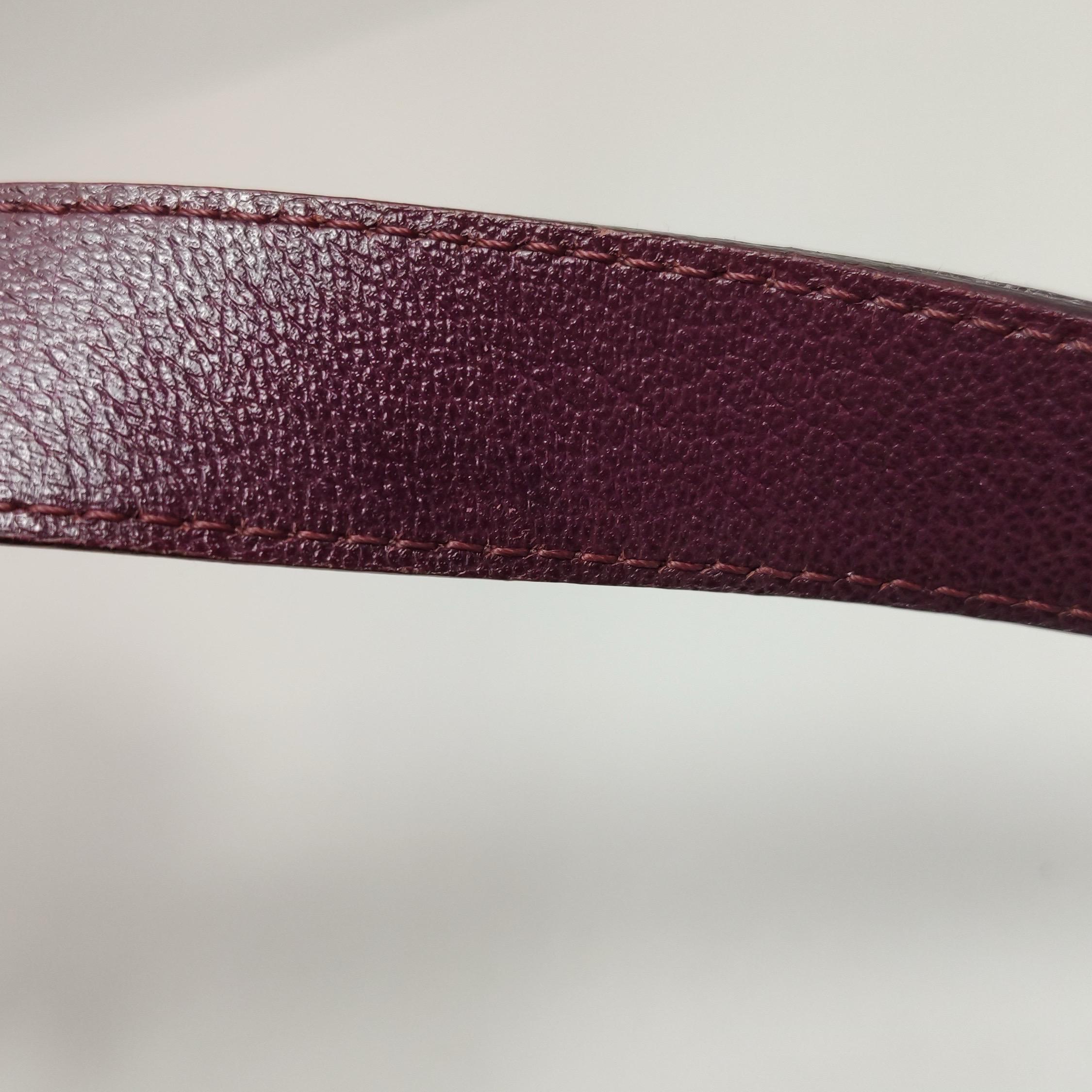 Dior Sattel Vintage Burgund Lila Wein Kalbsleder Gold Hardware Schulter im Angebot 6