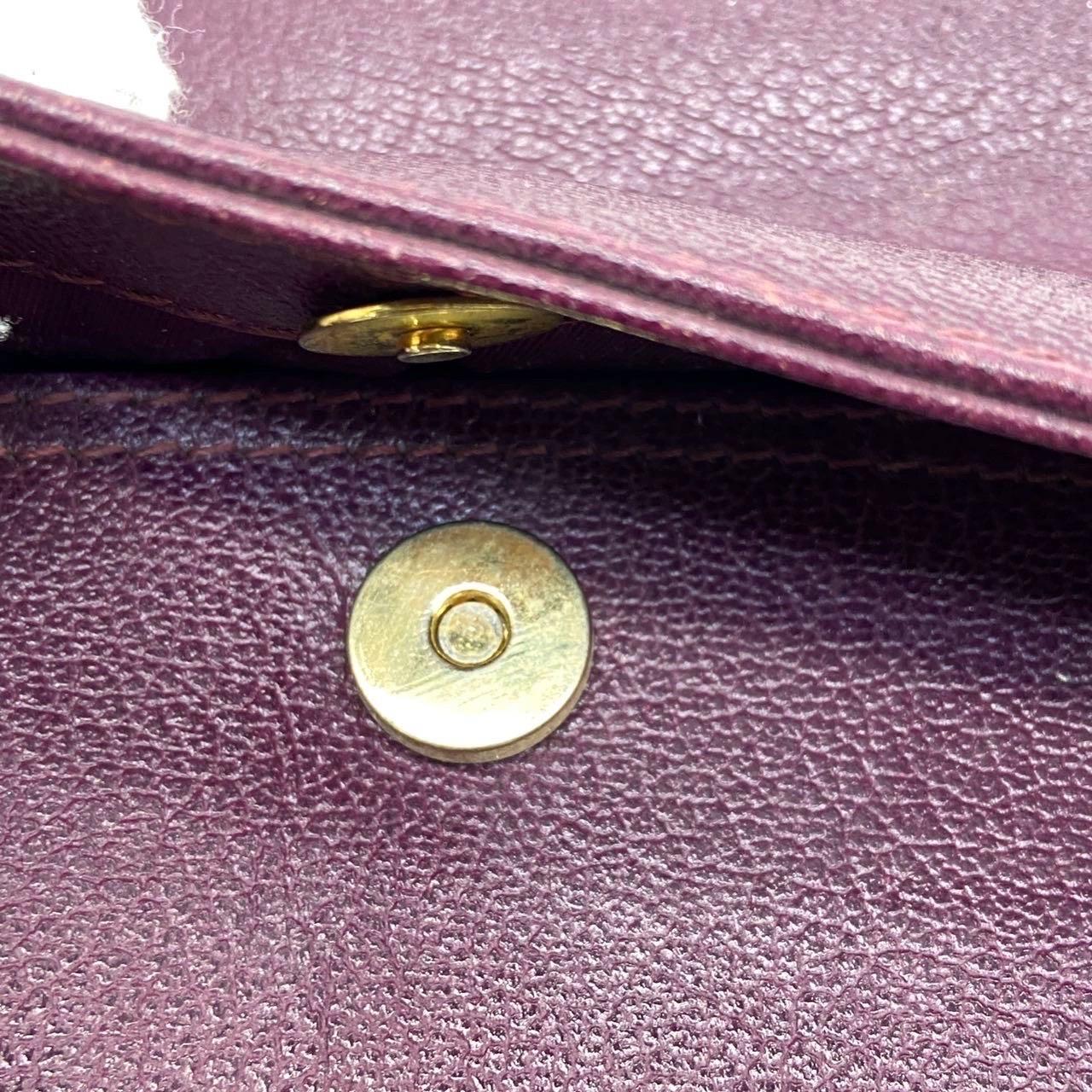 Dior Saddle Vintage Burgundy Purple Wine Calfskin Leather Gold Hardware Shoulder en vente 8