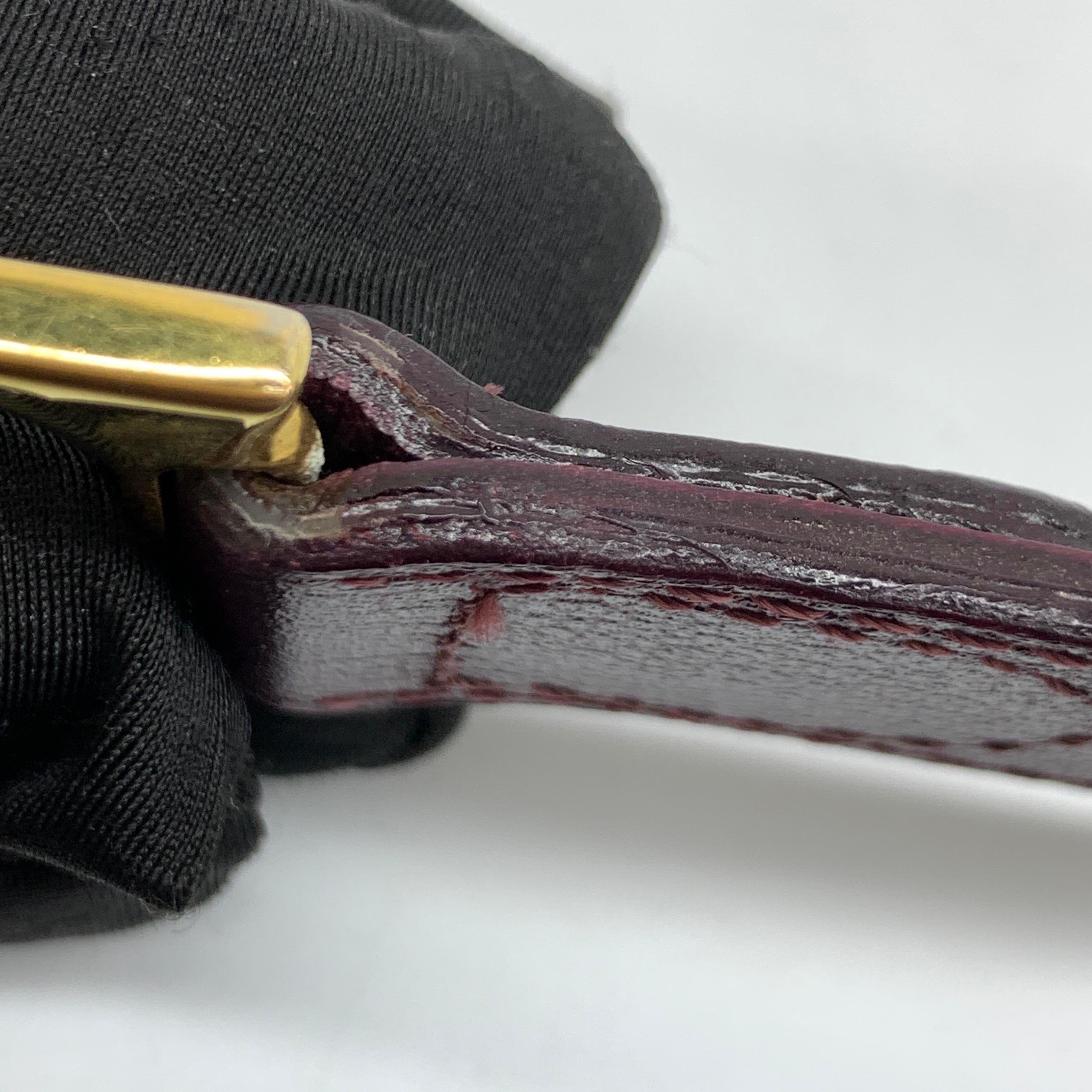 Dior Saddle Vintage Burgundy Purple Wine Calfskin Leather Gold Hardware Shoulder en vente 8