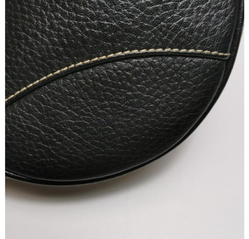 Sillín Dior Piel Vintage Negro con Herrajes Dorados Anticuados 9