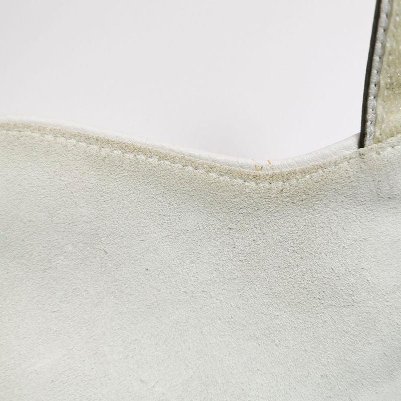 Dior Saddle Vintage Leather White with Silver Hardware 4