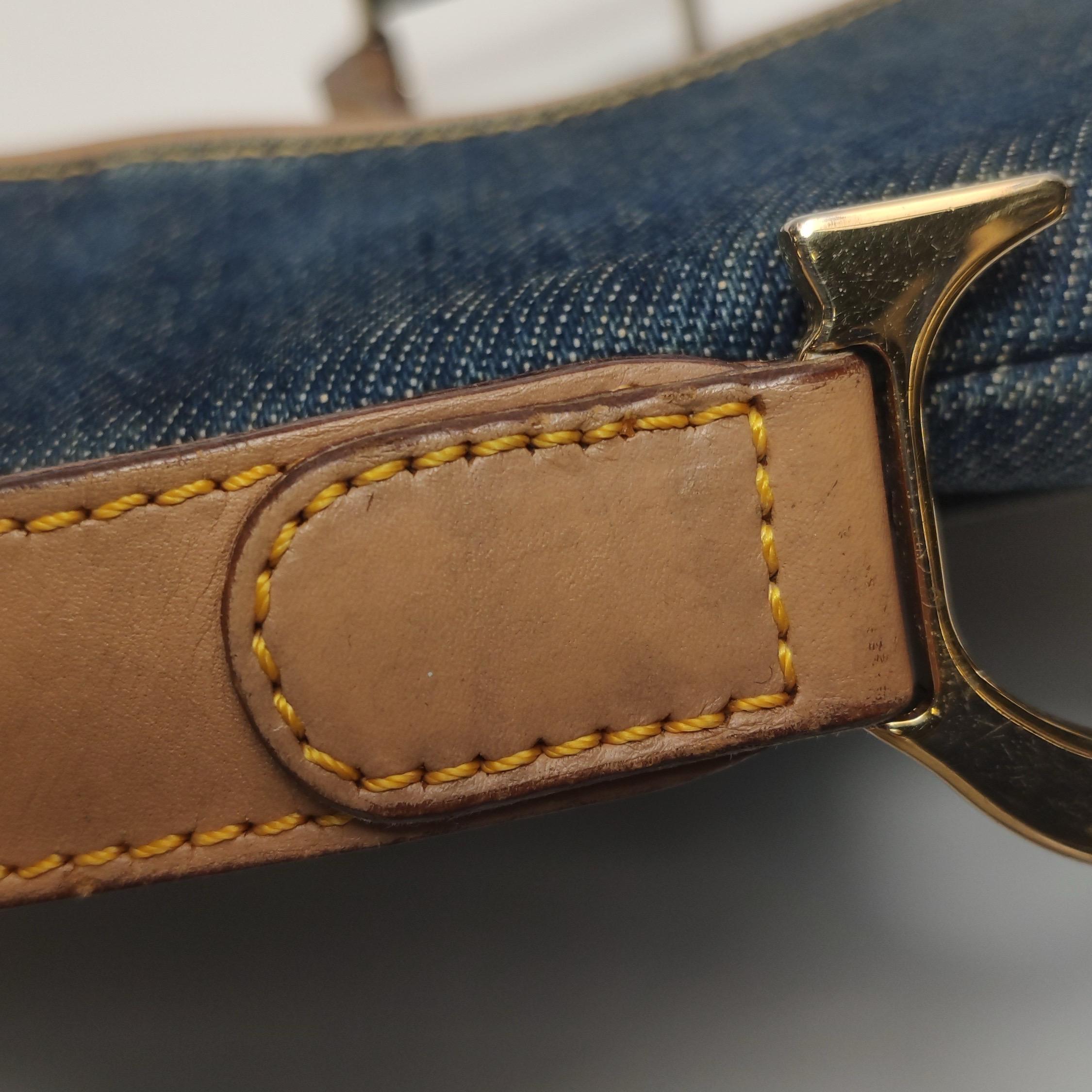 Dior Saddle Vintage Navy Denim with Silk Lining and Leather Trim 7