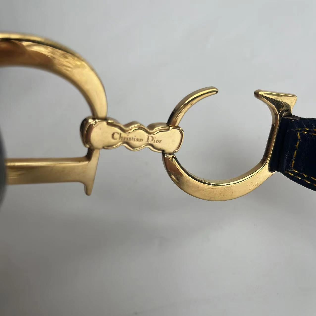 Dior Sattel Vintage Navy Oblique mit mehrfarbigem Seidenfutter im Angebot 9