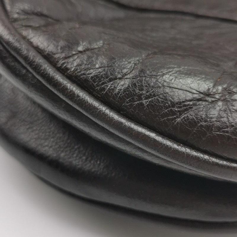 Dior Saddle Vintage Ostrich Leather Dark Brown Shoulder Bag For Sale 4