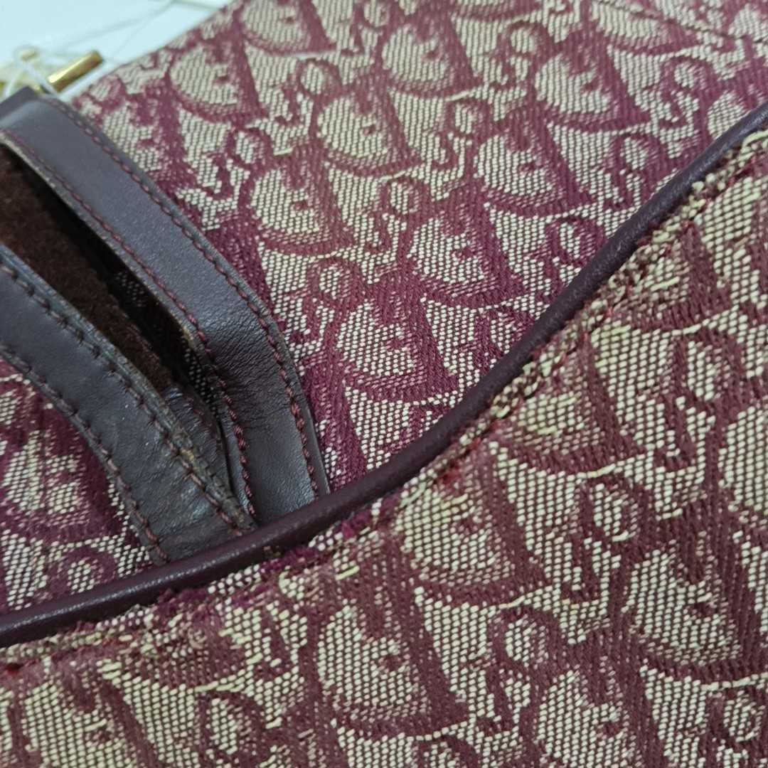 Dior Saddle Vintage Red Burgundy Oblique 9