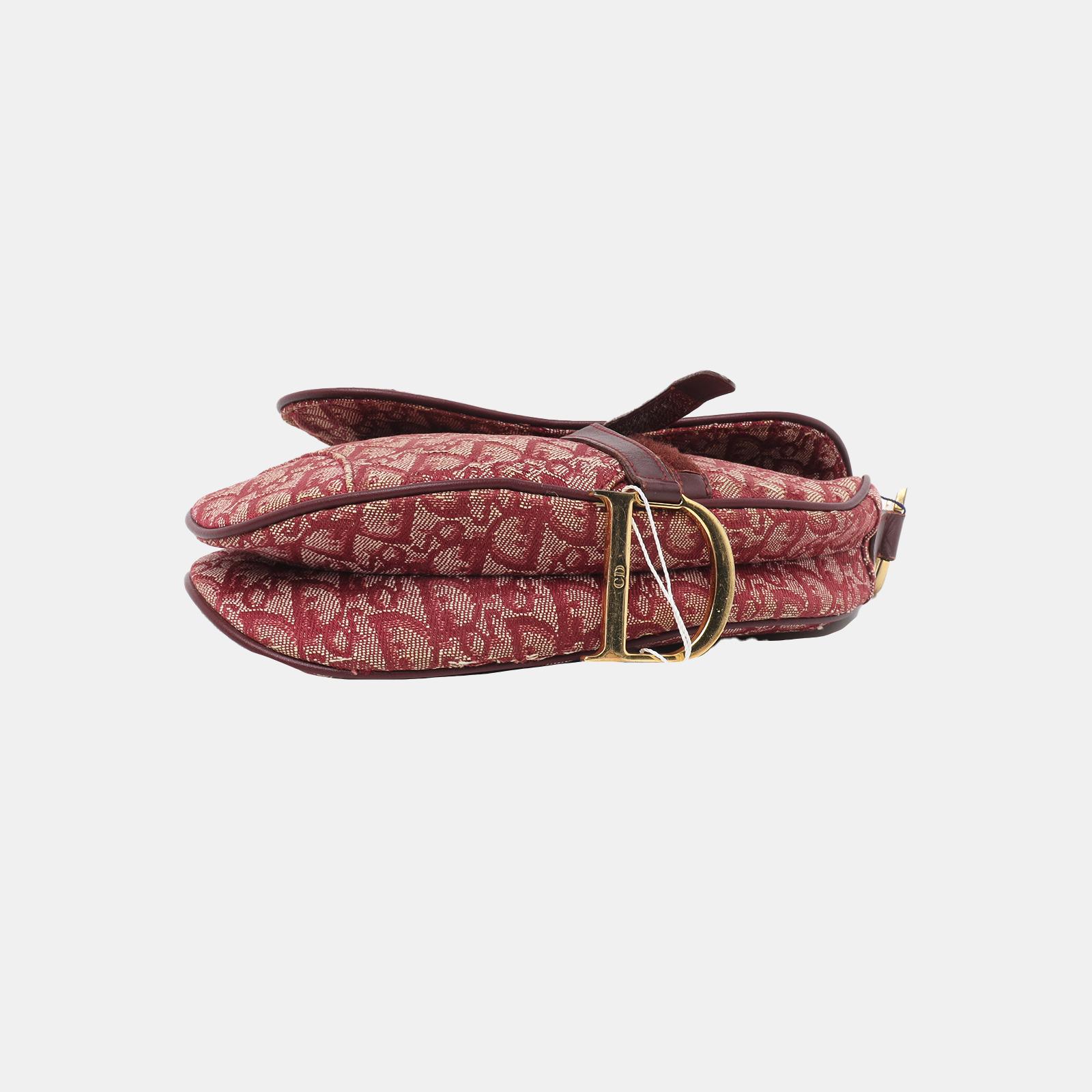 Dior Saddle Vintage Red Burgundy Oblique 1