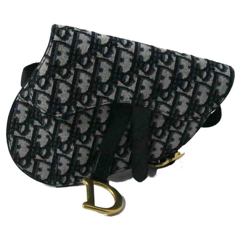 Dior Saddle Waist Bag Blue For Sale at 1stDibs