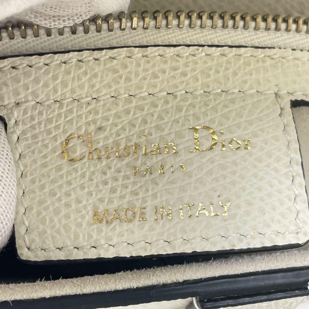 Dior Saddle White Medium Grained Leather Handbag For Sale 6