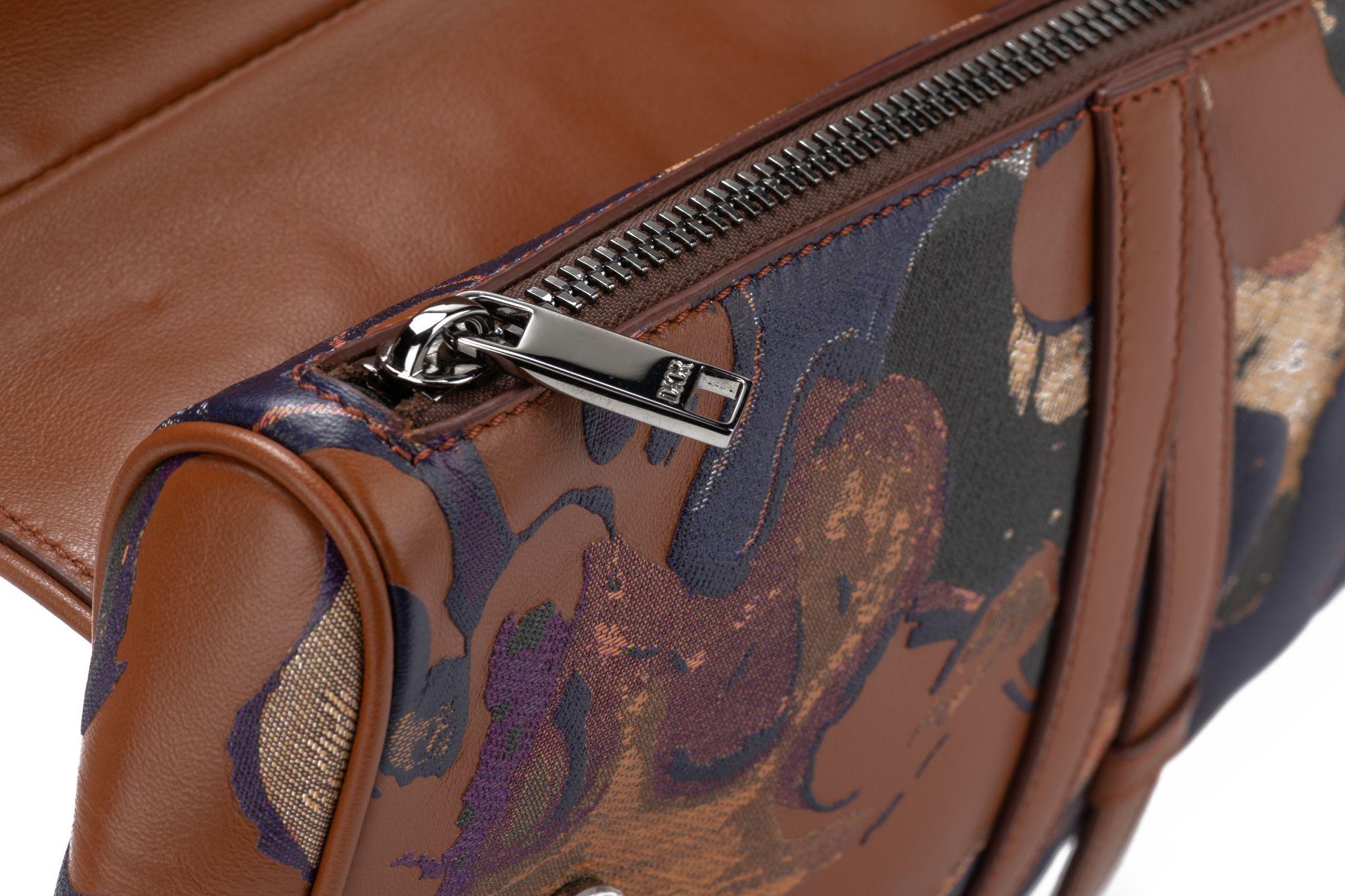 Sac à main Dior Saddle X Peter Doig Grain Crossbody en vente 3