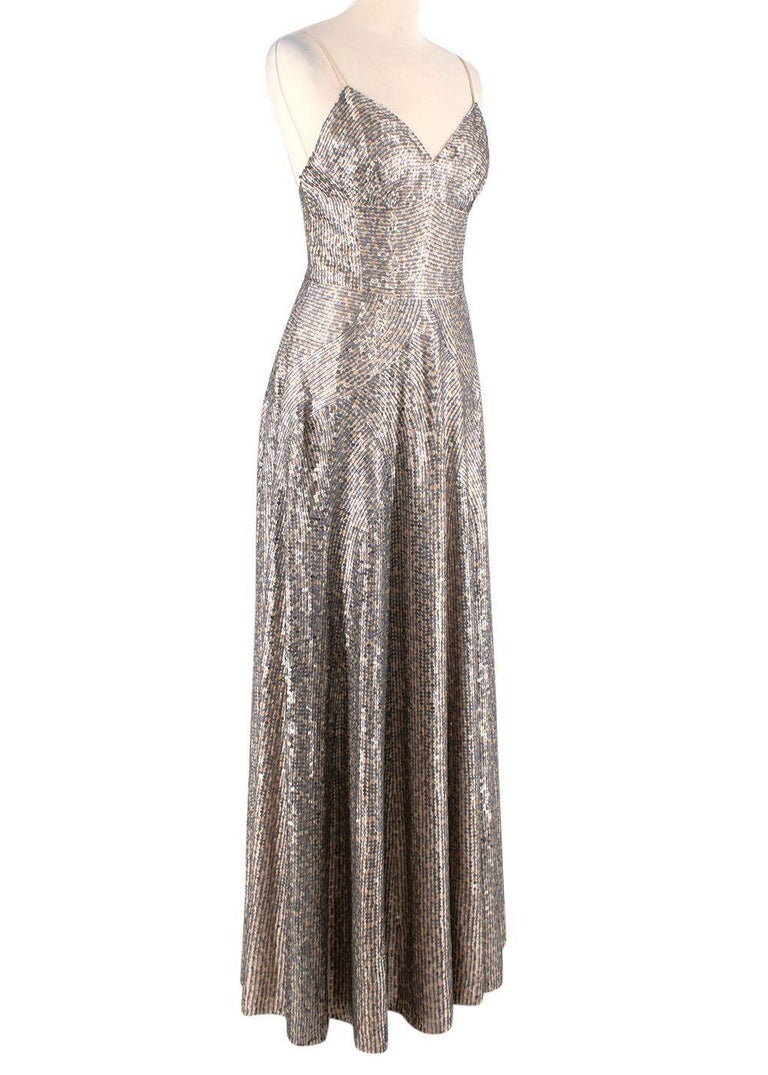Dior Sequin Embellished Silk Gown In New Condition In London, GB