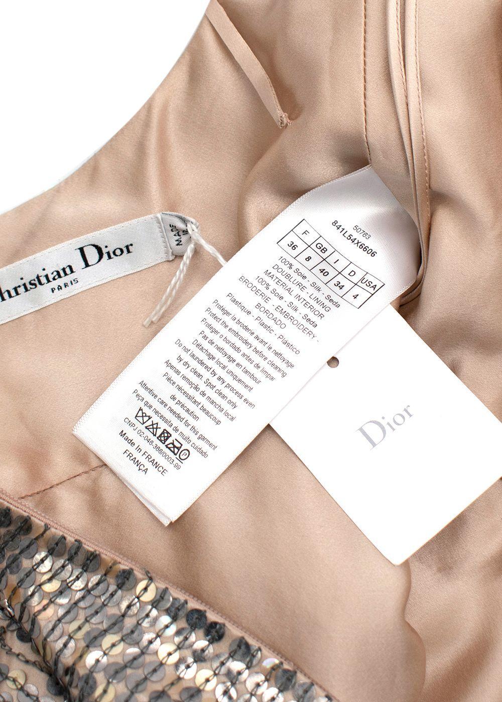 Women's Dior Sequin Embellished Silk Gown For Sale