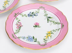 Dior Set/4 Pink Porcelain Dessert Plates