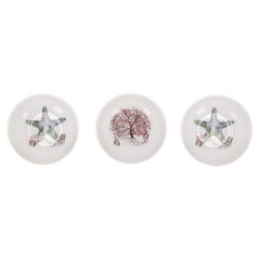 Dior Ensemble de trois bols en porcelaine de Limoges du Cabinet de La Mer