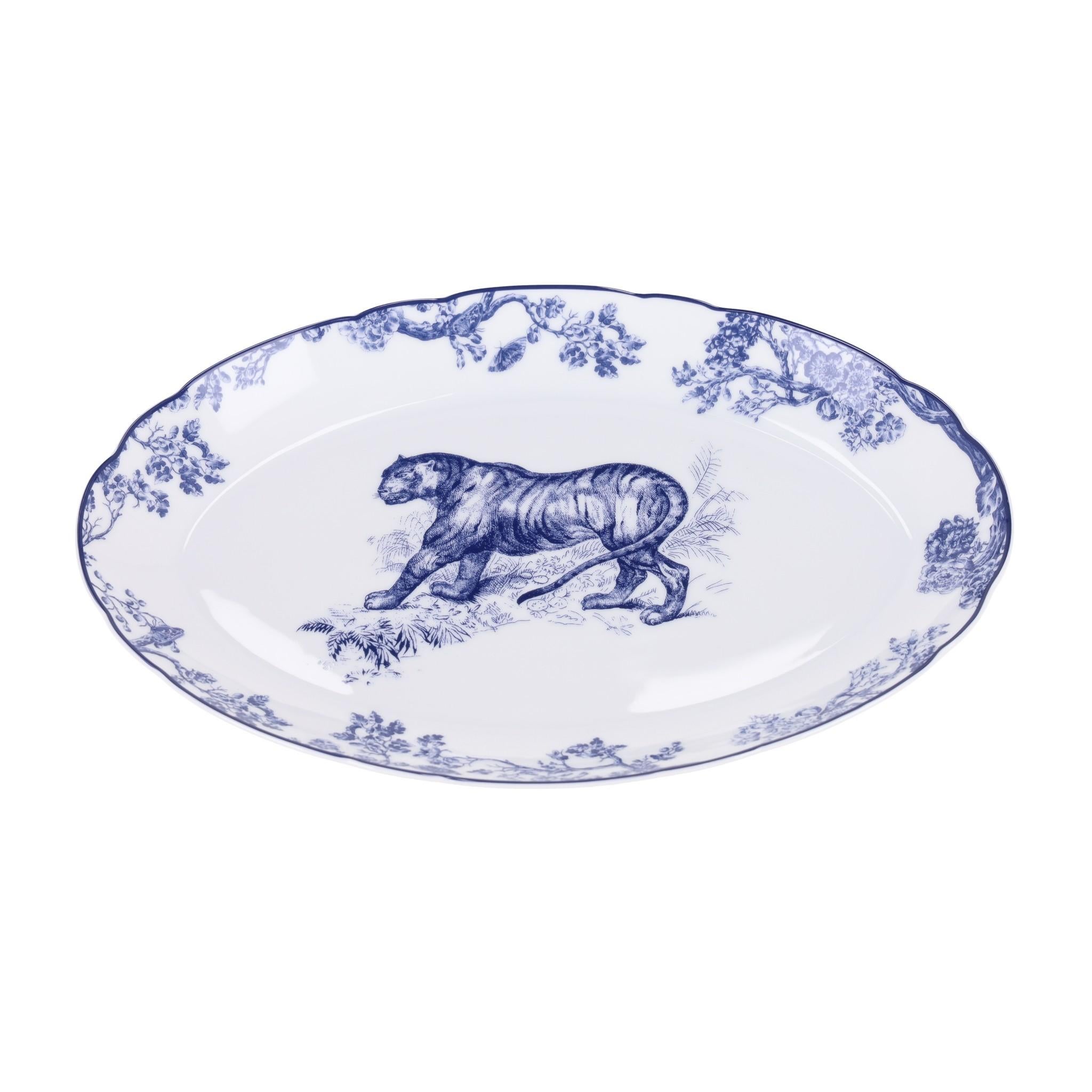 Dior Juego De Dos Platos De Porcelana Toile de Jouy Limoges Gris