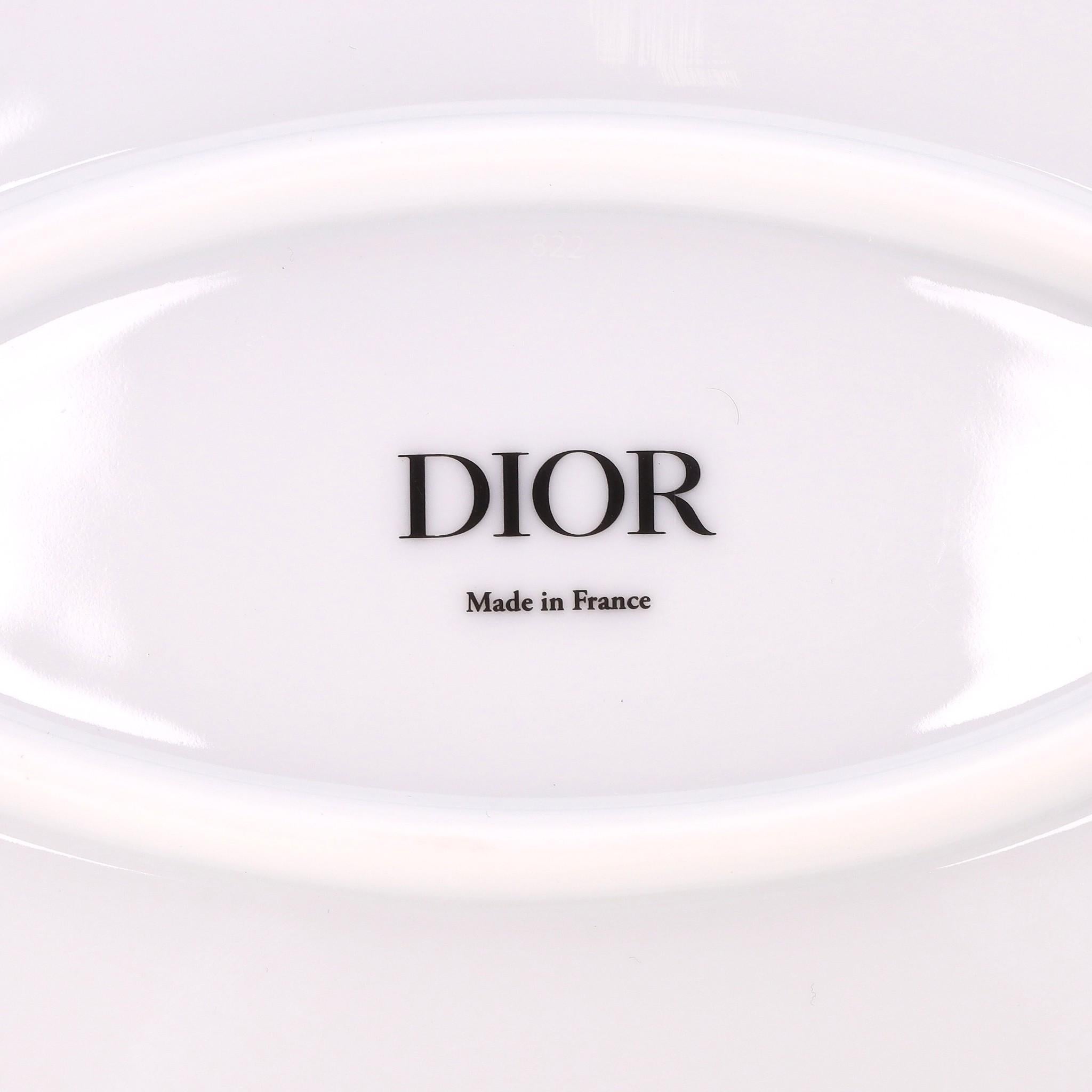 Femenino o masculino Dior Juego De Dos Platos De Porcelana Toile de Jouy Limoges