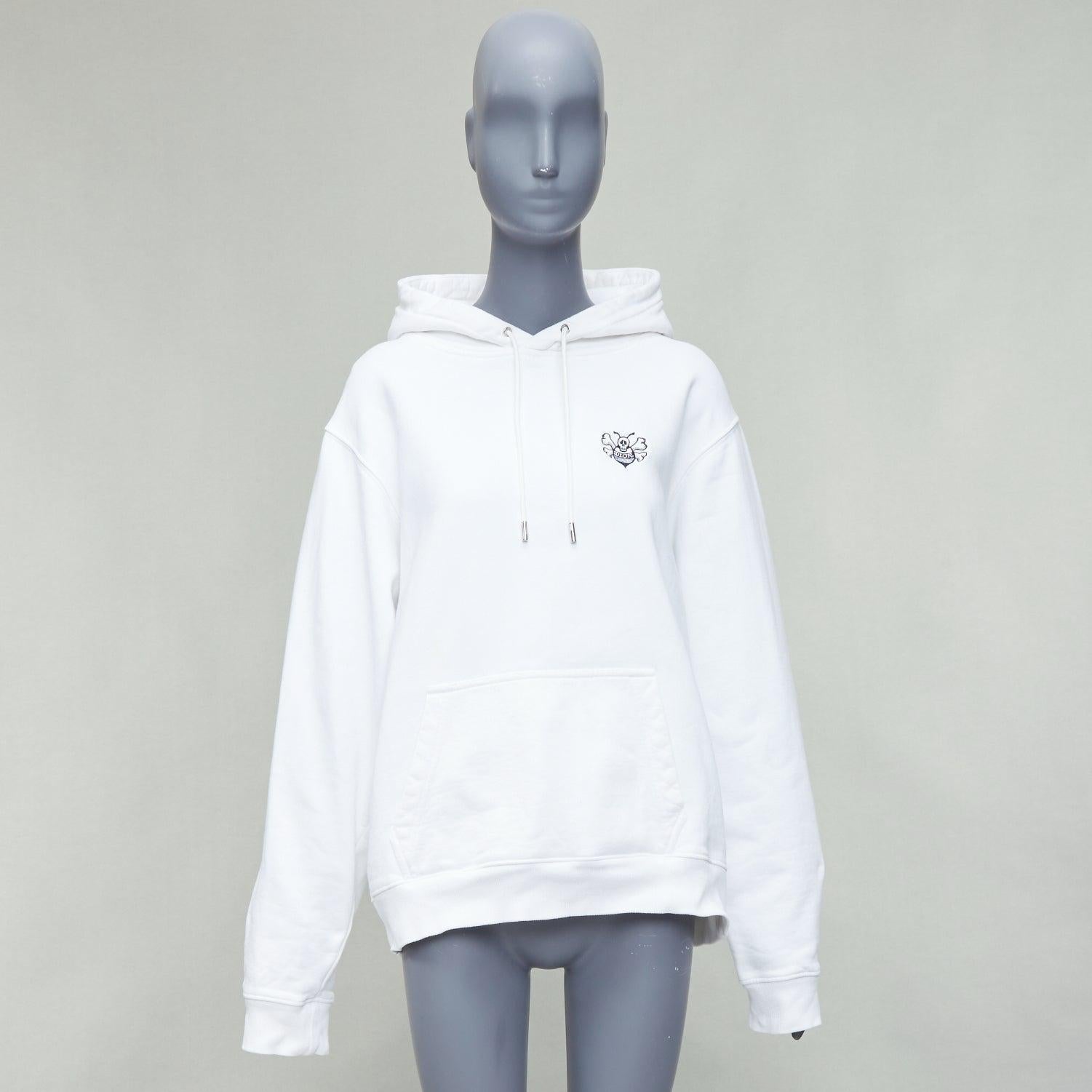 DIOR Shawn Stussy logo bee embroidery cotton hoodie XXL For Sale 4