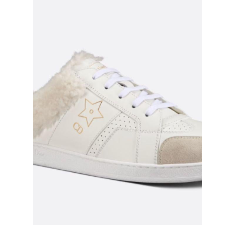 Dior Shearling & Leather Slip-on Star Sneakers For Sale 2