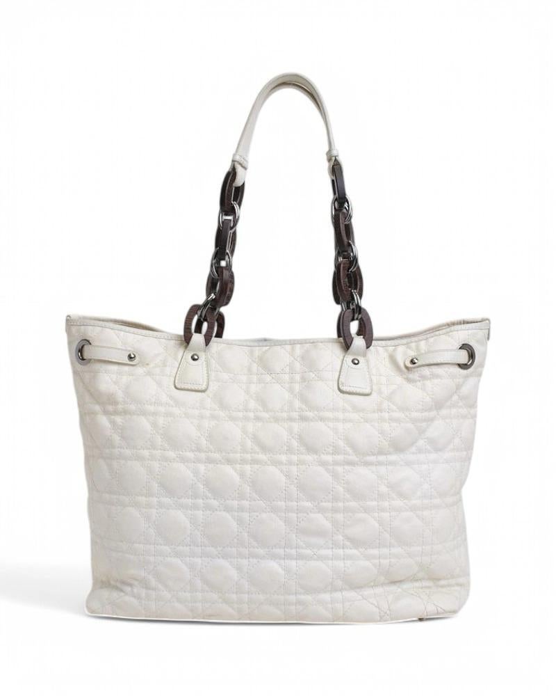 Dior Shopper Lady Cannage White In Good Condition In Torre Del Greco, IT