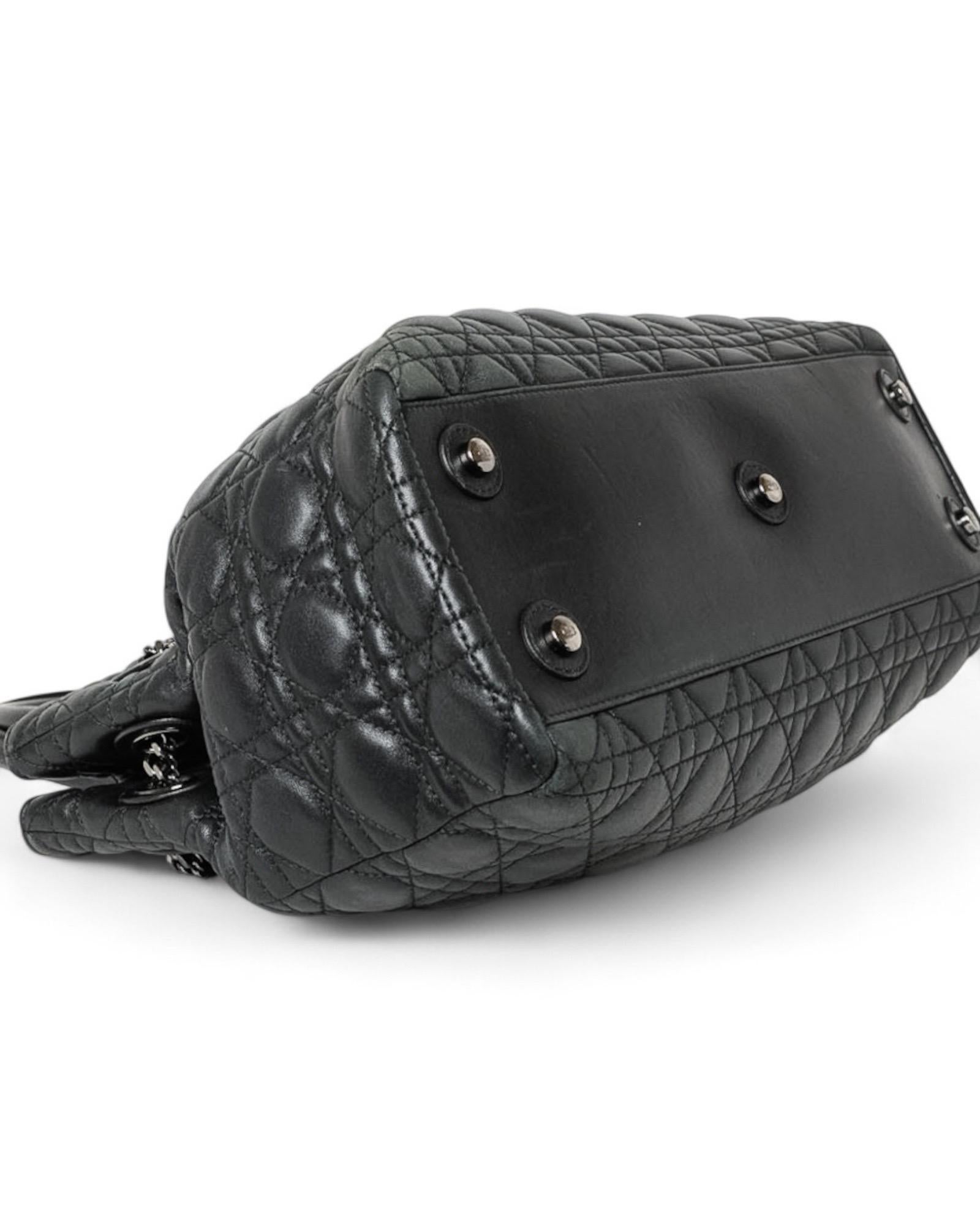 Dior Shopper Vorhängeschloss Cannage Soft Nera Borsa A Spalla 5