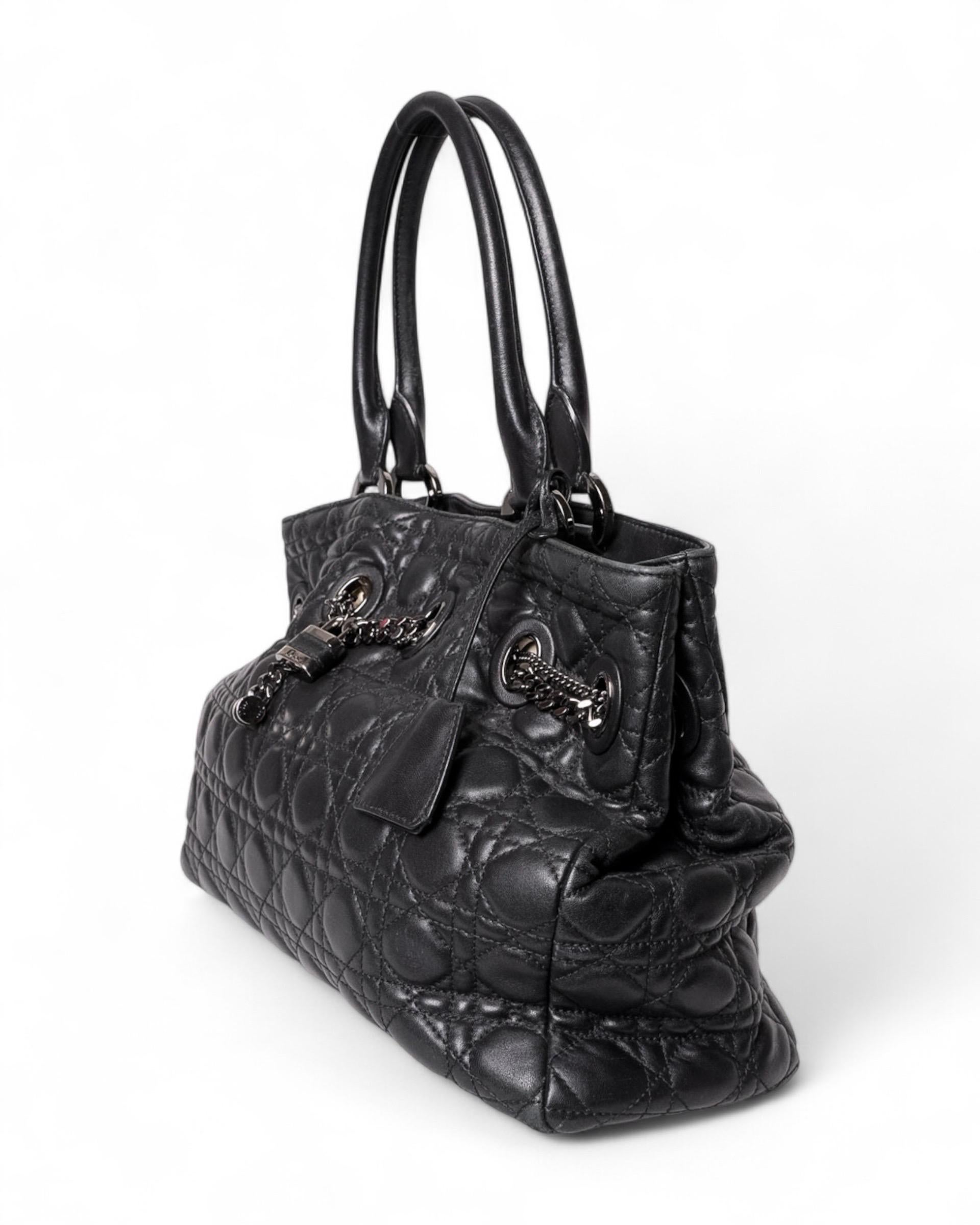 Dior Shopper Vorhängeschloss Cannage Soft Nera Borsa A Spalla 1