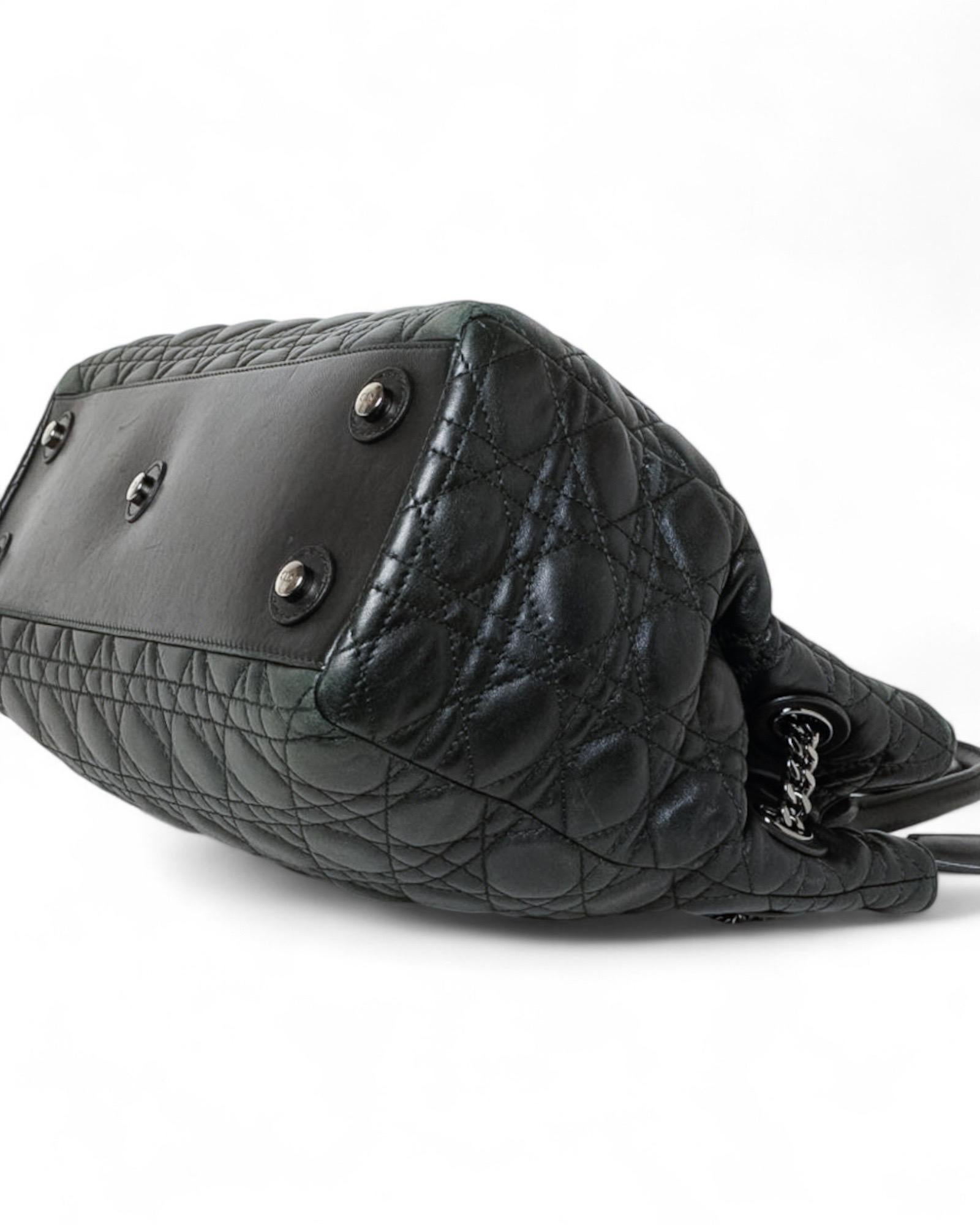 Dior Shopper Vorhängeschloss Cannage Soft Nera Borsa A Spalla 4