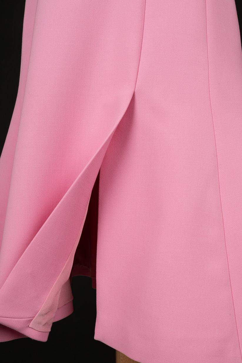 Dior Kurzes rosafarbenes Wollkleid im Angebot 2