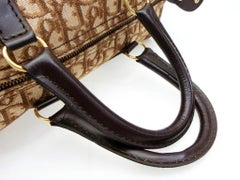 Dior Signature Monogram Oblique Trotter Boston 230285 Brown Canvas Satchel