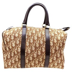 Dior Signature Monogram Oblique Trotter Boston 230285 Brown Canvas Satchel