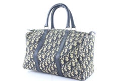 Dior Signature Monogram Oblique Trotter Boston 4de1226 Blue Canvas Satchel