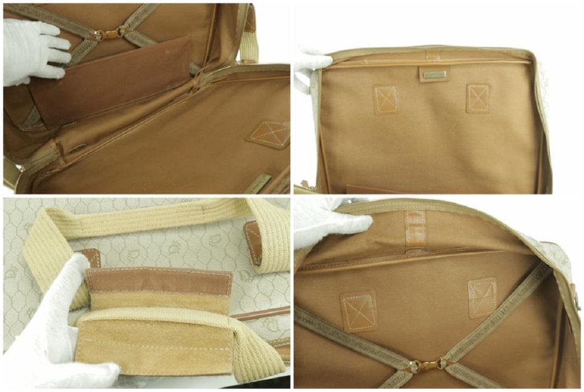 Dior Signature Oblique Monogram Trotter 2way Suitcase with Strap 16dk0102 Beige  In Good Condition For Sale In Dix hills, NY