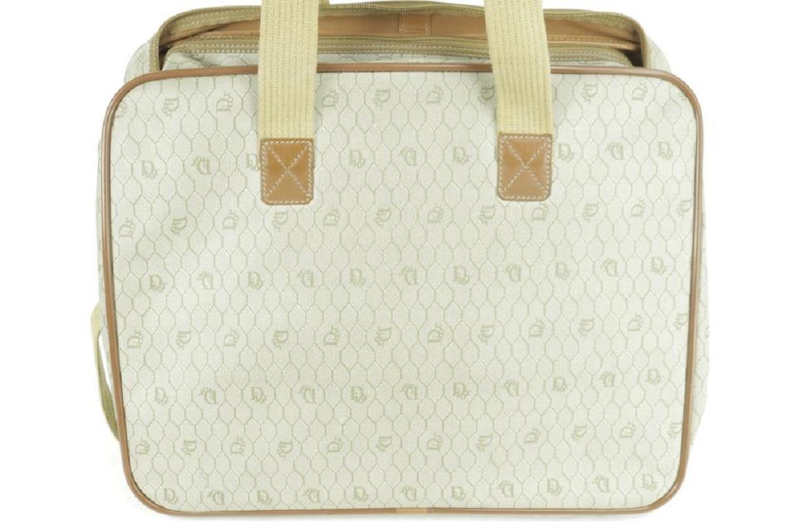 Dior Signature Oblique Monogram Trotter 2way Suitcase with Strap 16dk0102 Beige  For Sale 4