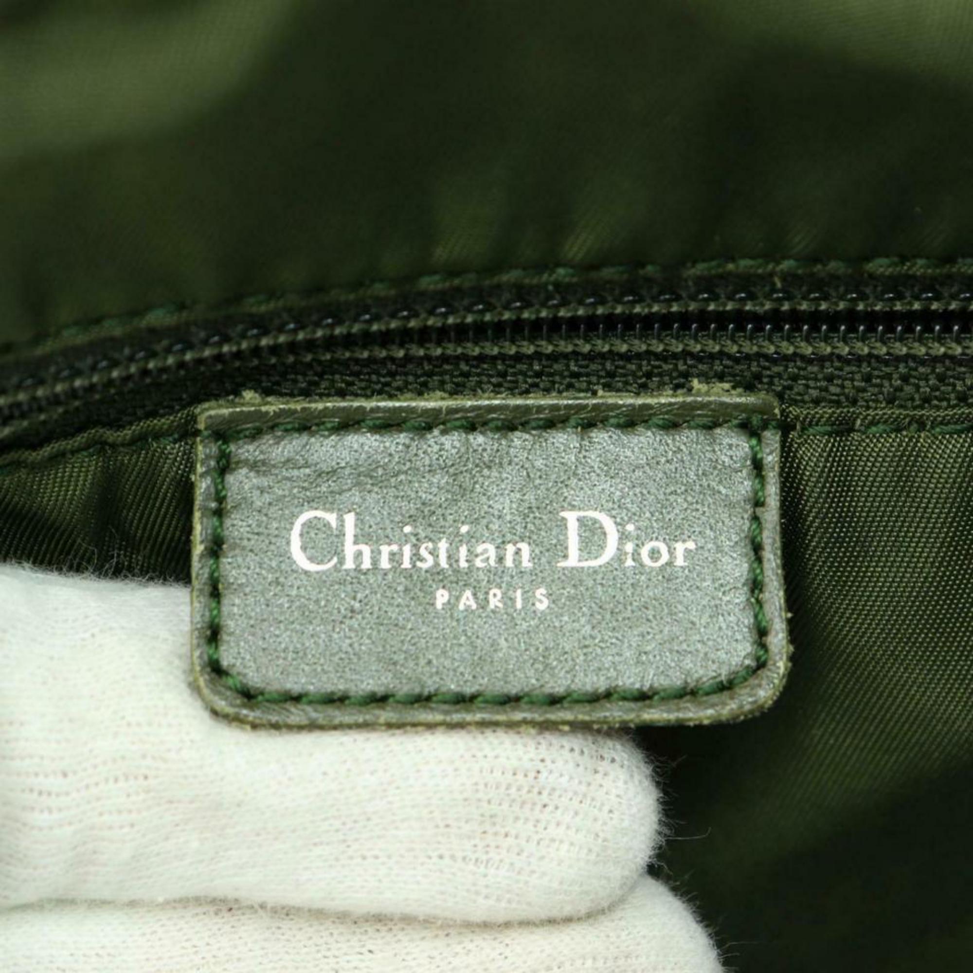 Dior Signature Oblique Monogram Trotter Messenger Cross Body 870434 Green Canvas In Good Condition For Sale In Forest Hills, NY