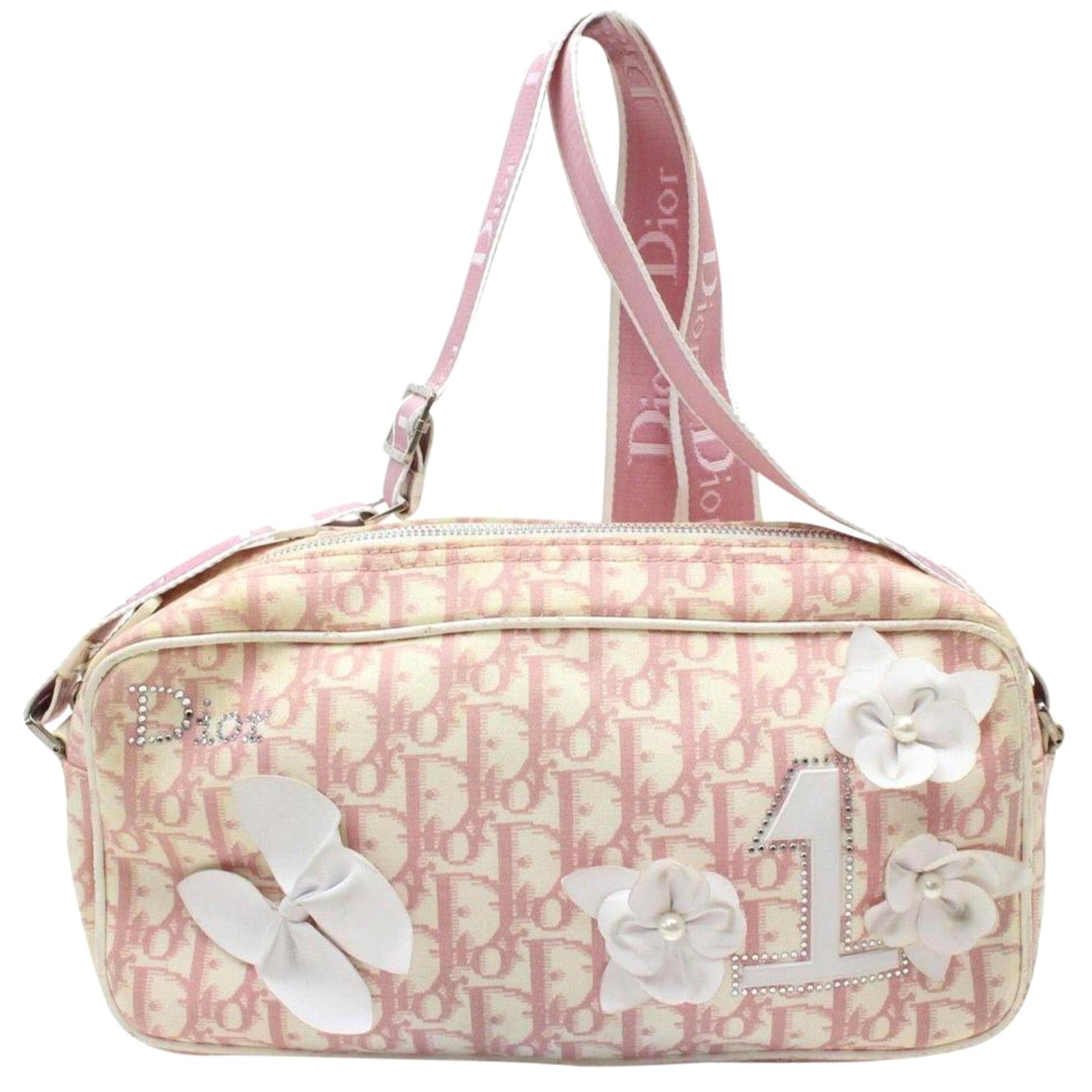 Dior Signature Oblique Monogram Trotter No 1 Camera 869222 Pink Shoulder Bag For Sale