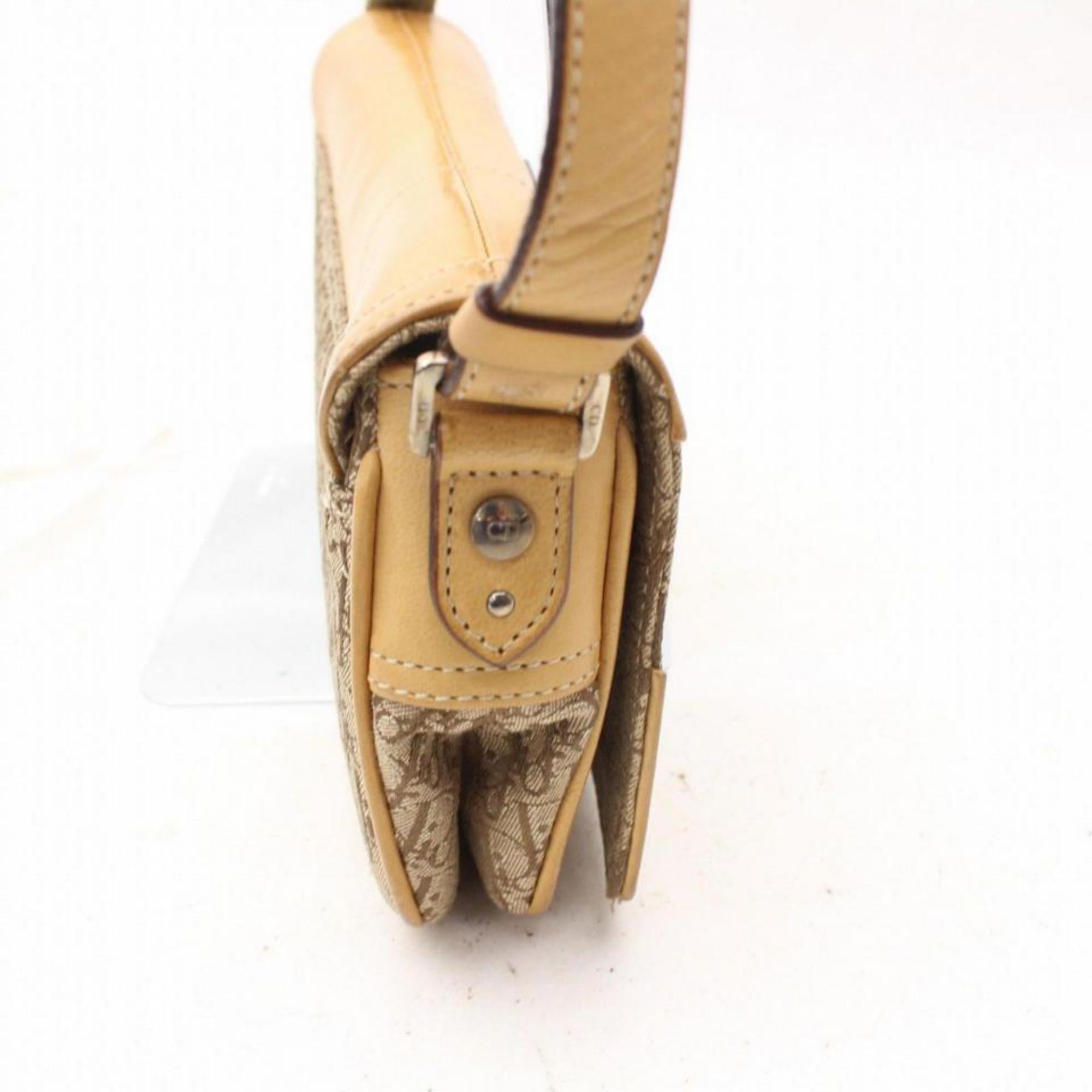 Dior Signature Oblique Trotter Baguette 868850 Brown Canvas Shoulder Bag For Sale 5