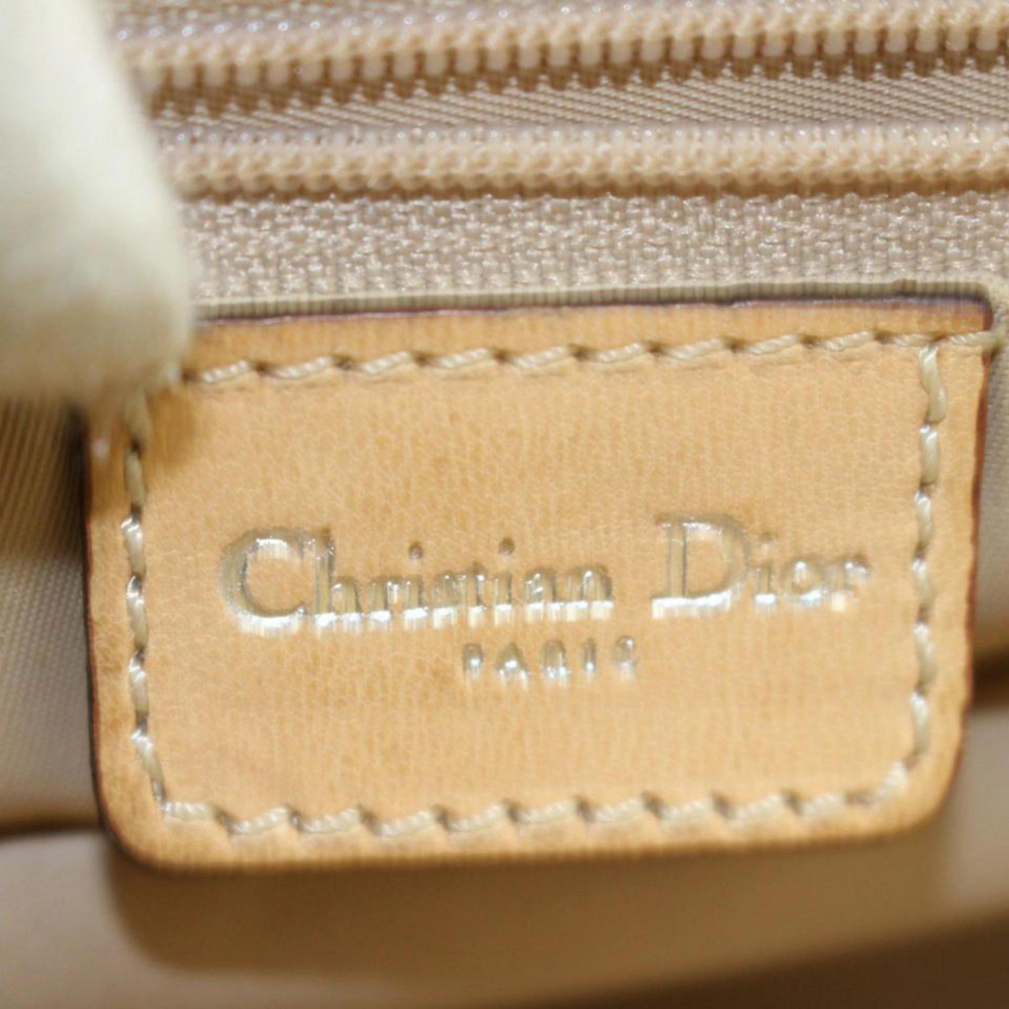 Beige Dior Signature Oblique Trotter Baguette 868850 Brown Canvas Shoulder Bag For Sale