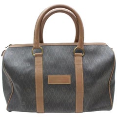 Dior Signature Oblique Trotter Boston 869842 Brown Coated Canvas Satchel