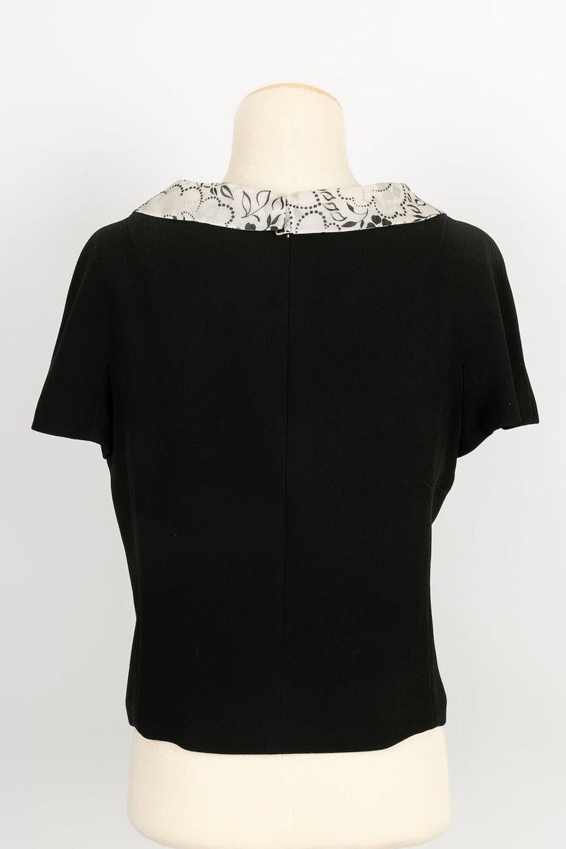 Dior Silk and Silk Crepe Top In Excellent Condition In SAINT-OUEN-SUR-SEINE, FR