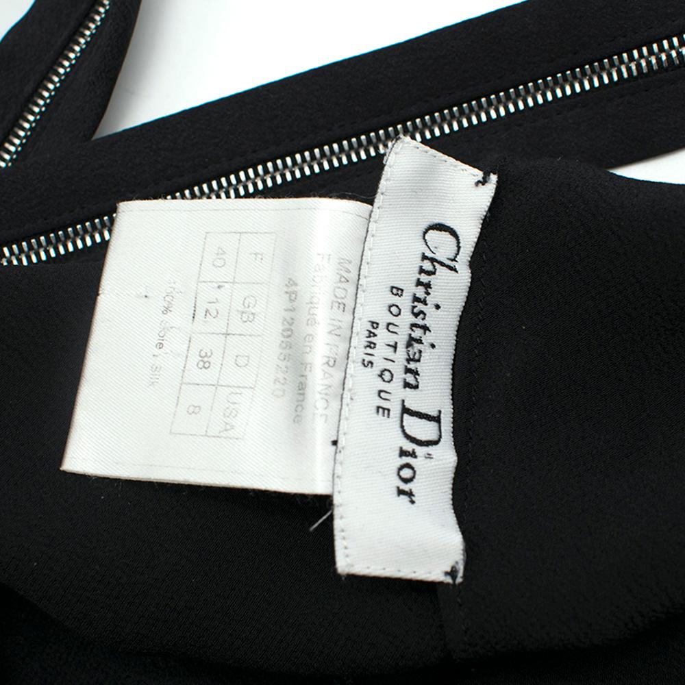 Dior Silk Camisole with Shoulder Zip Detail M UK12 3
