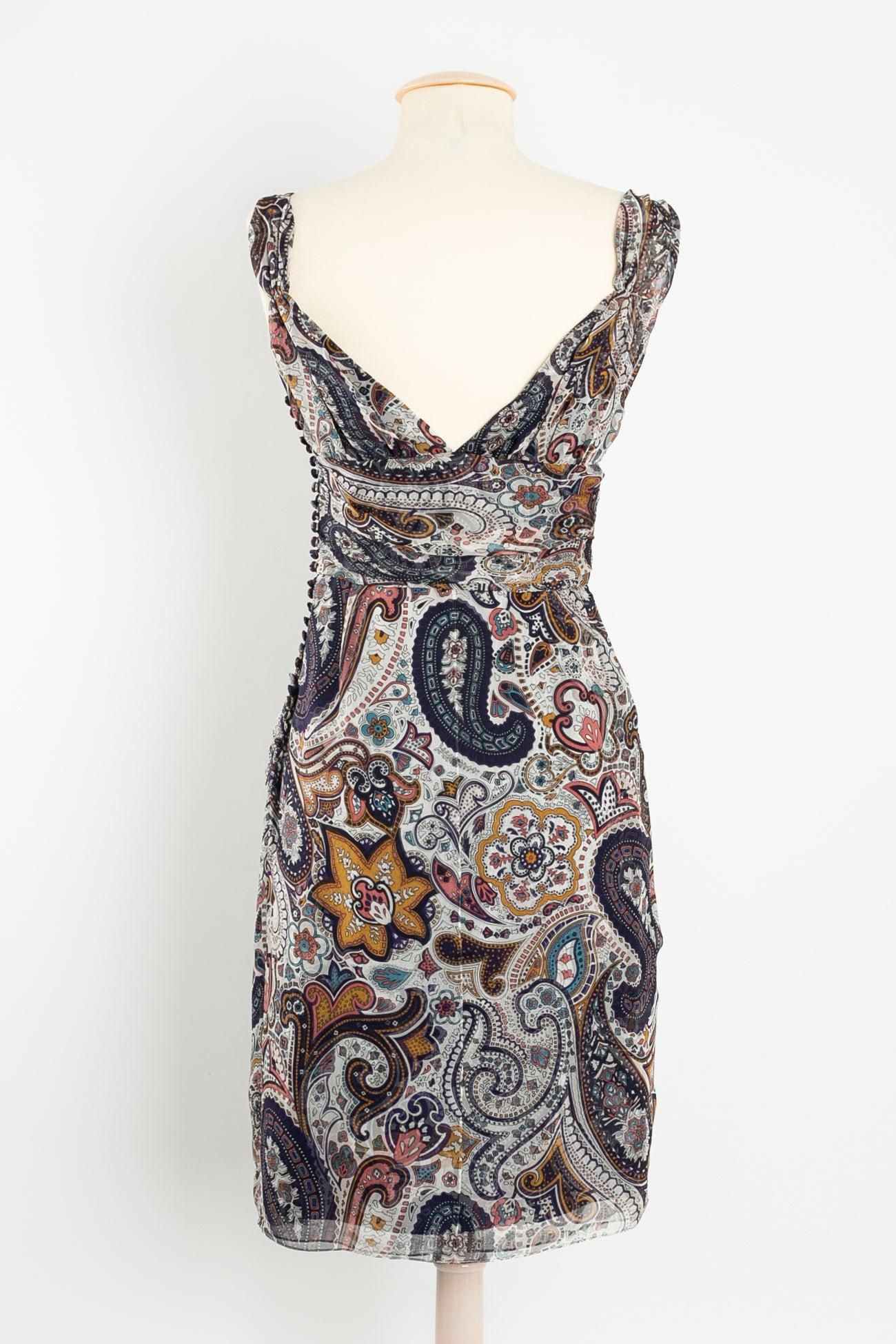 Dior Silk Dress by John Galliano In Excellent Condition For Sale In SAINT-OUEN-SUR-SEINE, FR
