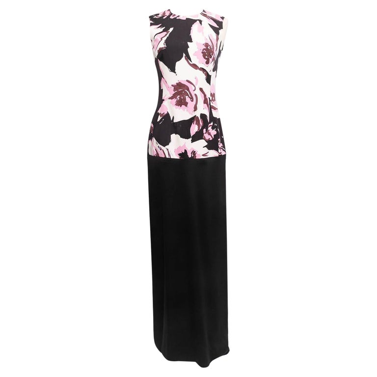 chinese dress ladies Dior Multicolor Flower Print Silk Dress – Treasures of NYC